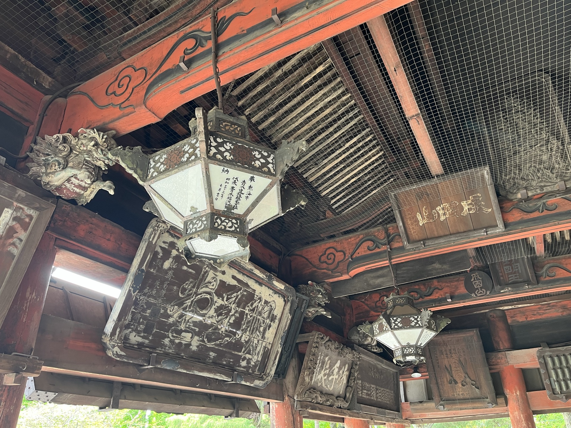 成田山新勝寺 釈迦堂の天井画（狩野一信の作と伝わる）